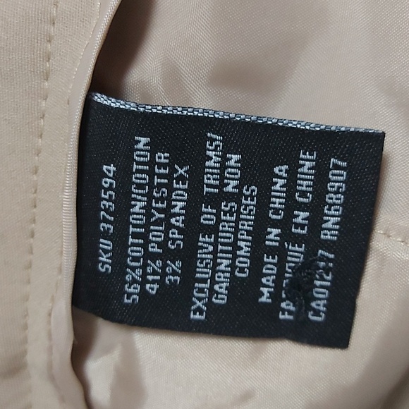 Size 0 Cotton Blend Women's Tan Dress Pants - Picture 5 of 6